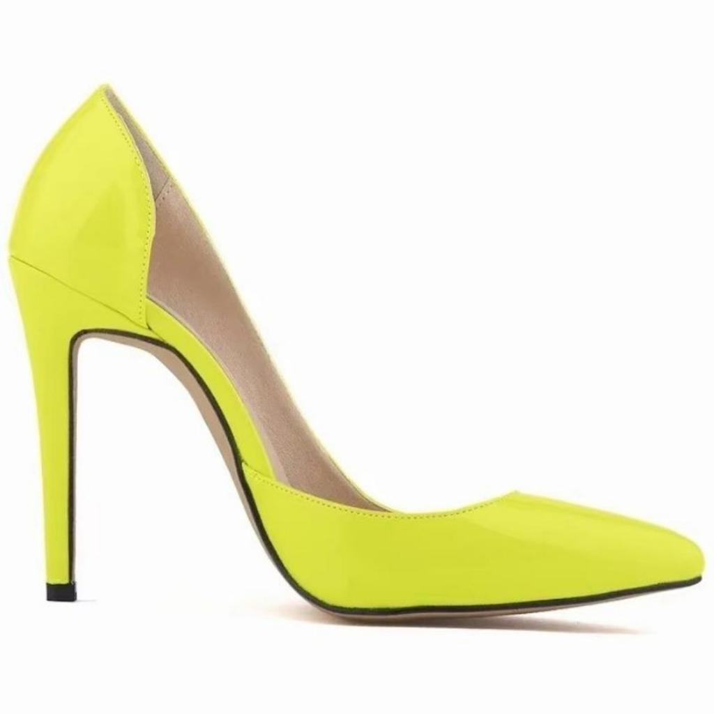 LOSLANDIFEN Two-Piece Women Pumps Pointed Toe Patent Leather Fashion High Heel Shallow  Woman Office Wedding Shoes