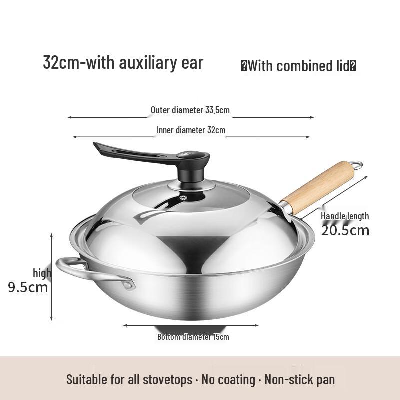 Zijin Heshi Non-stick Fine Iron Wok
