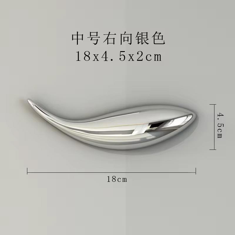 Creative Three-dimensional Fish Wall Decorative Wall Without Perforated Decorations Living Room TV Background Wall Sofa Pendant