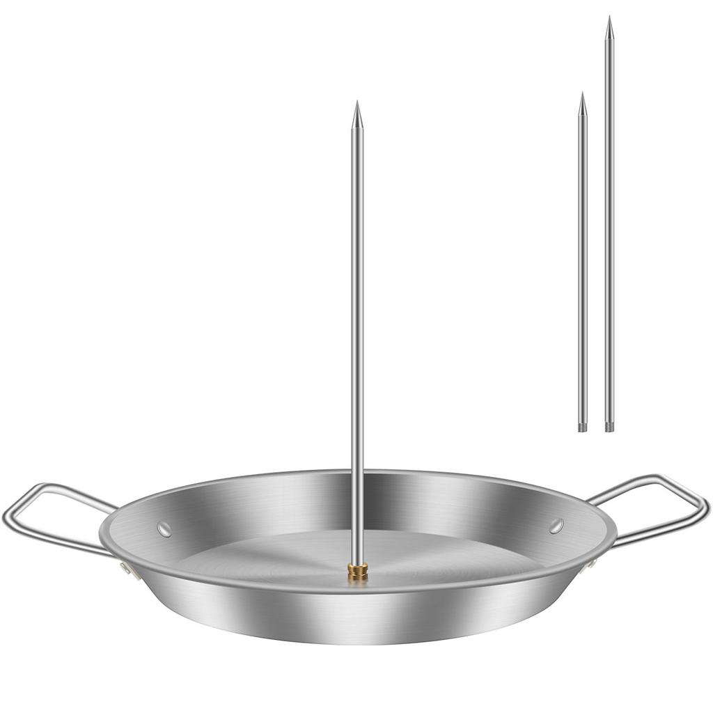 Stainless Steel Turkey Fryer Stand Kit Vertical Chicken Roaster Stand Rack Turkey Fryer Grill Accessories for Deep Fry Pot & BBQ