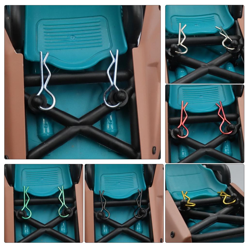 RC Body Clips Pins Rc Car Body Clips R Pins Stainless Steel Parts 6 Colors  (180Pcs)