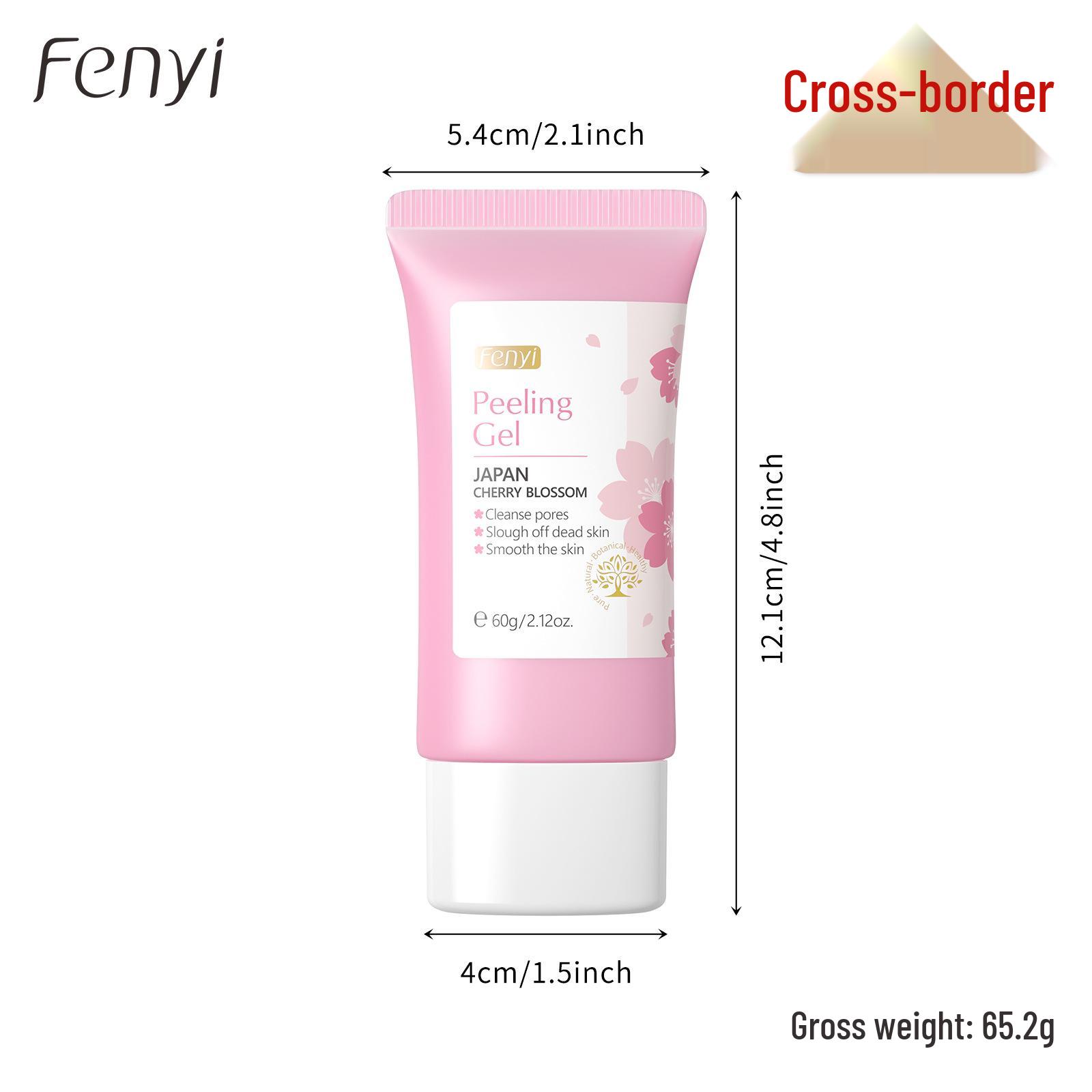 FENYI Отшелушивающий гель с лепестками сакуры, 60 г - Очищает поры и смягчает кожу.
