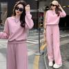 Casual Sports Suit Women's Autumn and Winter Fashion Age-reducing Loose Slimming Sweatshirt Two-piece Set