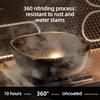 New 24cm Square Refined Iron Wok Pan Non-coating Hammered Frying Pan Skillet Nonstick Flat Bottom Deep Frying Pot for All Stoves