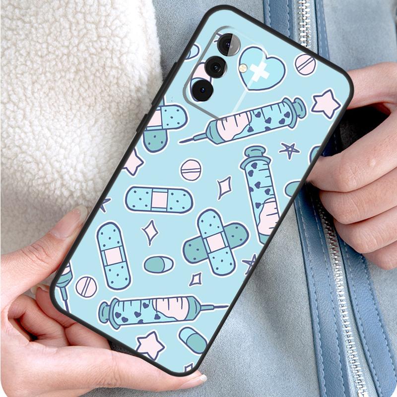 Verpleegkundige Medische Geneeskunde Telefoonhoesje Voor Samsung Galaxy A15 A25 A35 A55 A54 A34 A14 A13 A33 A53 A12 A32 A52 A71 A51