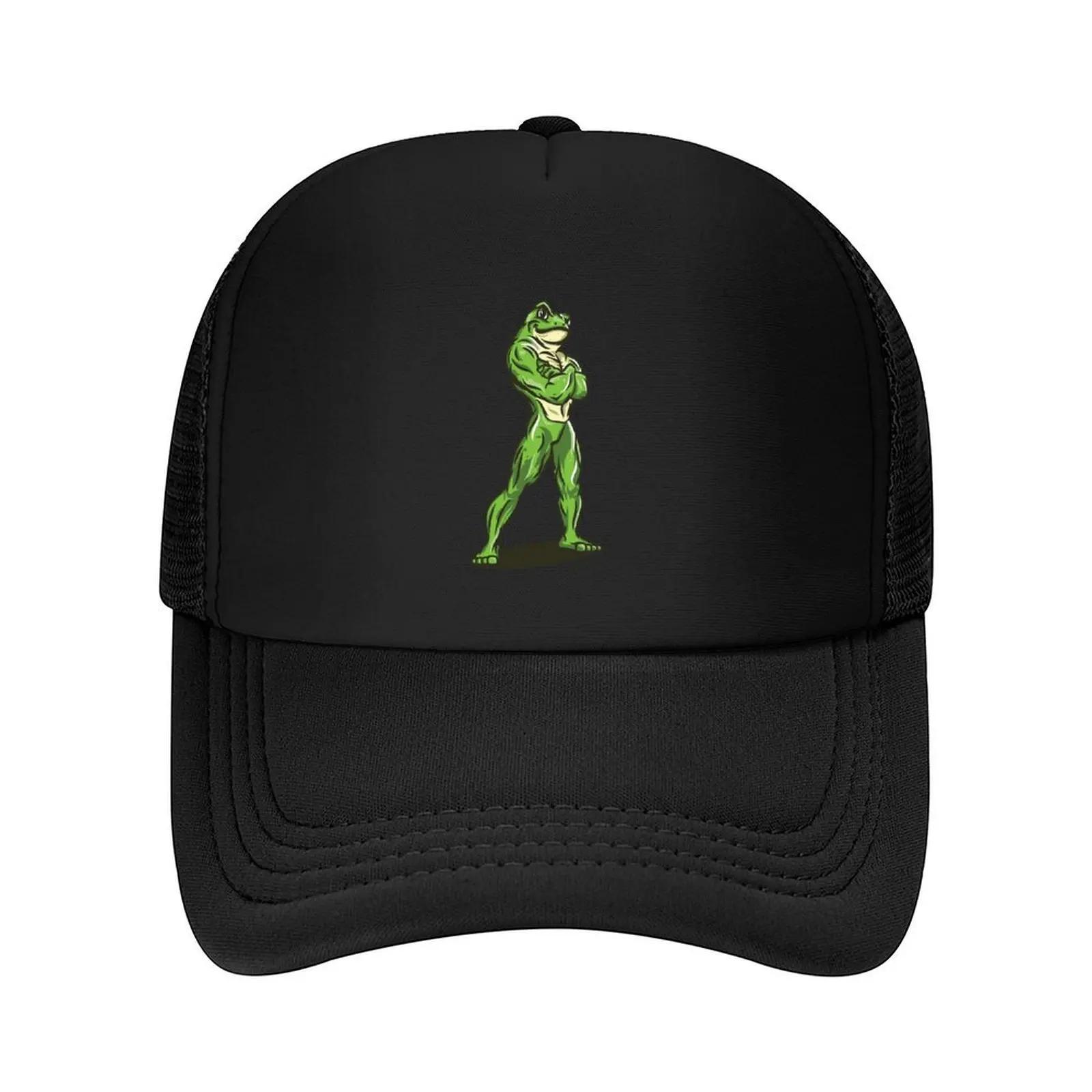 Muscle Frog is Getting those Gains Baseball Cap sailor cap for Unisex Beach Bag Bobble Hat cute Womens Beach Unisexs
