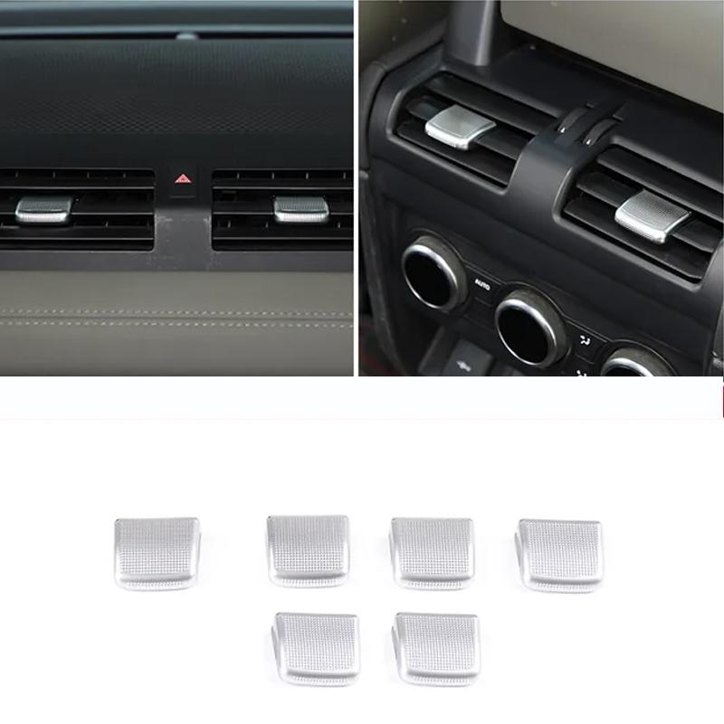 For Land Rover Defender 90 110 2020-2024 ABS Chrome Car Central Control Air Outlet Adjustment Lever Cover Decorative Accessories
