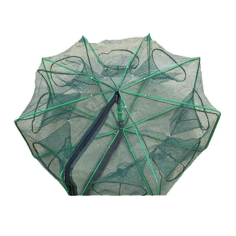 Foldable Thickened Fish and Shrimp Trap Net for Outdoor Fishing.