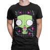 Herren Invader Zim T-Shirt Reine Baumwolle Kleidung Humorvolles Kurzarm Rundhals T-Shirt Bedruckte T-Shirts