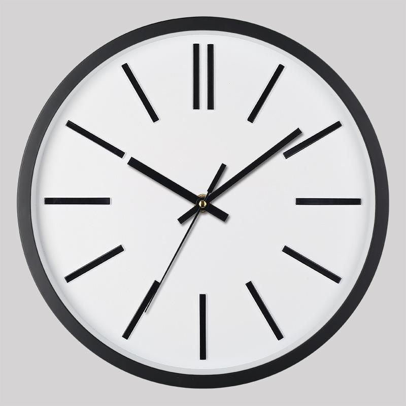 12 Inch 30CM Silent Wall Clock, Creative and Fashionable, Three-dimensional Digital Minimalist Clock for Home Living Room