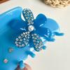 Hair Acetate Highend Claw Clip With Beautiful Floral Design And Sparkly Rhinestone Treatment