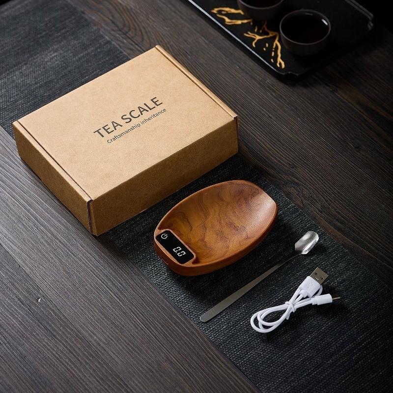 Portable Bean Plate Wooden Digital Bean Scale Barista Tool Precise Coffee Electronic Scale Professional Coffee Scale