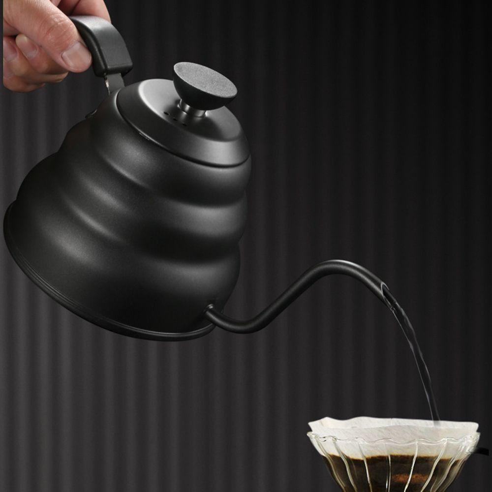 Långsmal Pip Vattenkokare för Hällning Exakt Termometer 1,2L Kapacitet Svanhals Vattenkokare 304 Rostfritt Stål Köksredskap