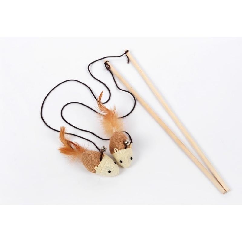 1pcs Funny Cat Toys Replaceable Feathers Funny Cat Toy Gift Set for Pet Interactive Exercise Training Toys for Cat Supplies