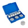 Silver Double Hooked Weight Set with Case Metal Slotted Weights  General Science