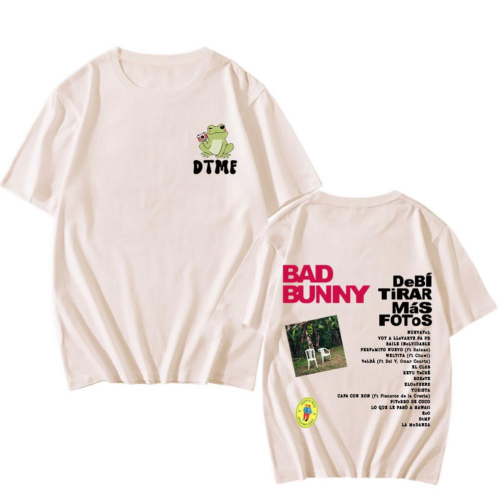 DTMF DeBí TiRAR MáS FOToS New Album T Shirt Bad Bunny Women/men Tee-shirt Graphic Printing Hip Hop Tshirt Sudaderas Retro Tees