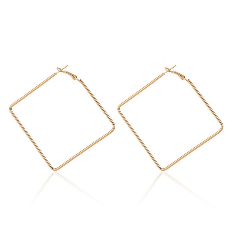 Design Geometric Chic Alloy Earrings Fashionable And Modern Statement Jewelry