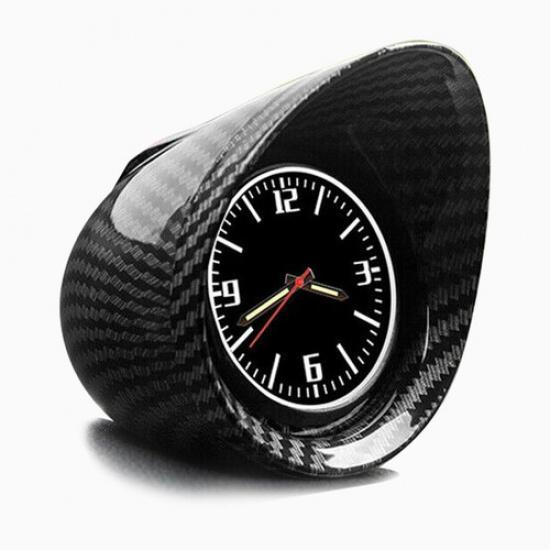 Carbon Fiber Look Pointer Clock Luminous Backlight For Car Interior Dashboard