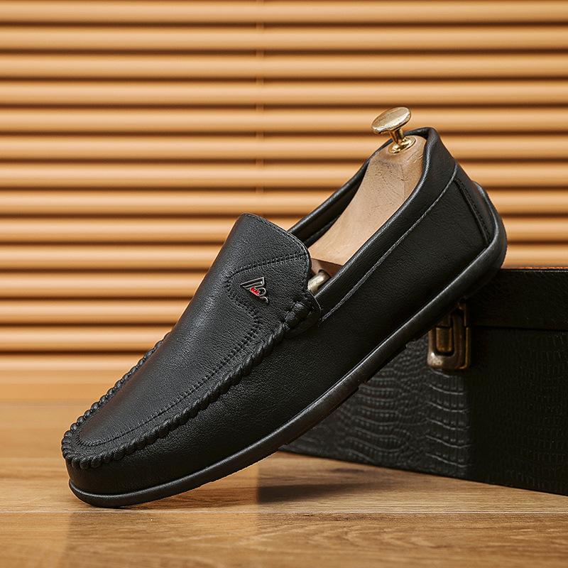 

Лоферы мужские популярные мужские повседневные кожаные туфли британские деловые облегающие туфли ленивые туфли Doudou 39