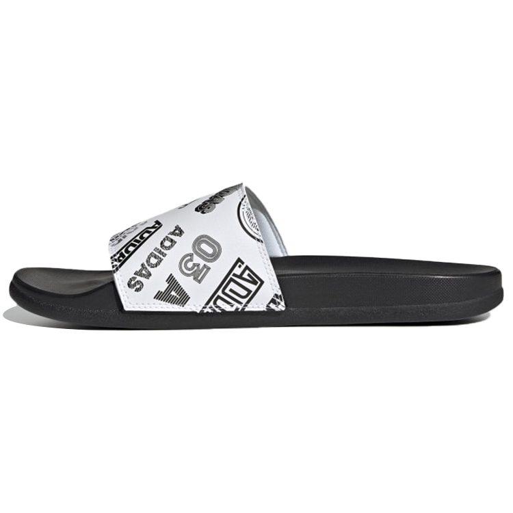 Adidas Adilette Comfort Slide 'All Over Logos - White' FZ1751