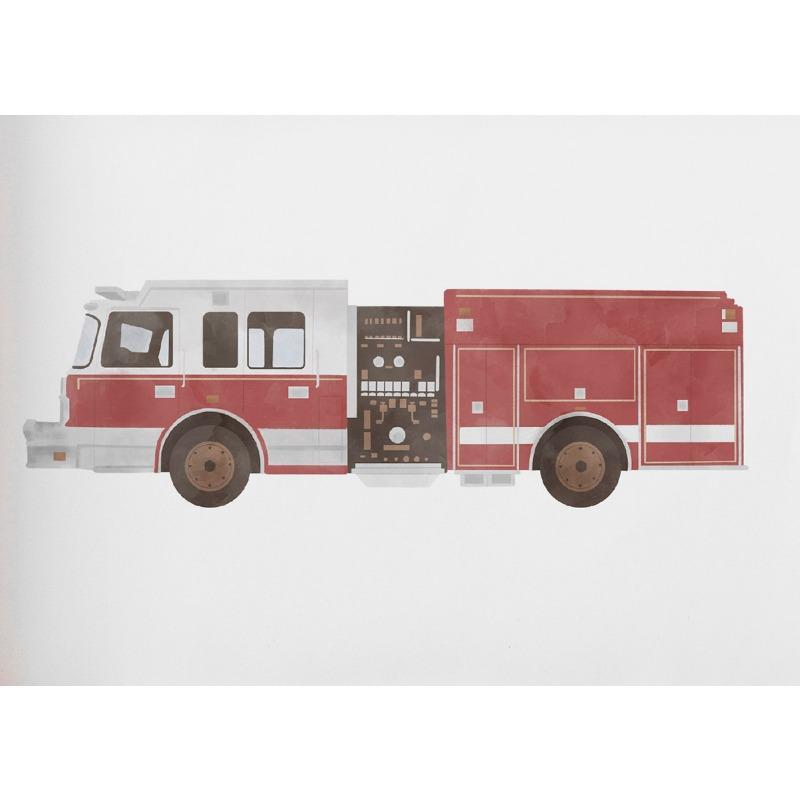 Cartoon Transport Vehicle Illustration Series Theme Canvas Printing Fashion Popular Color Mural Studio Home Decoration Art Gifts