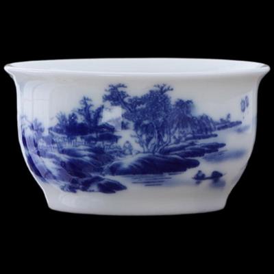 ZISIZ Blue & White Landscape Flared Teacup
