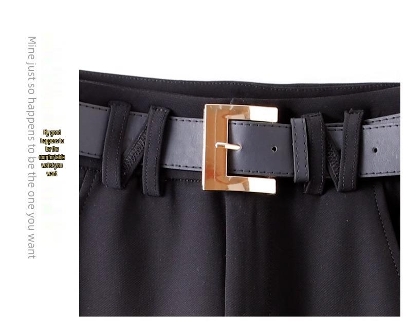 Women's Slim-Fit High-Waisted Micro-Flared Pants - Spring 2025 Versatile Drape Trousers