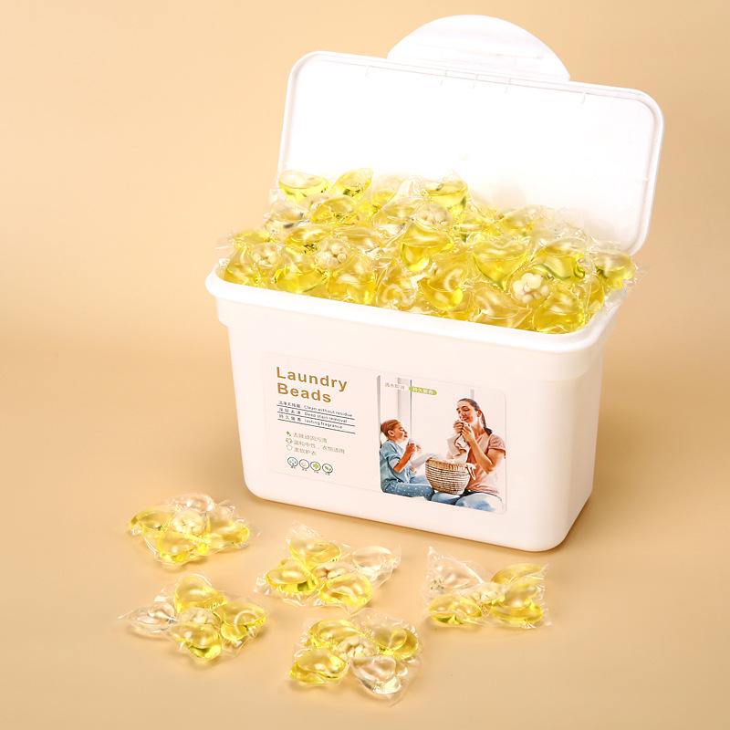 3-in-1 Laundry Capsules: Long-Lasting Fragrance, Highly Concentrated Detergent, Powerful Stain Removal, Three-Chamber Beads.