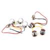 2V 1T Wiring Kit, 3 Way A250K Wiring Harness Prewired Guitar Wiring Hareness for Electric Guitar Bass Repair Replacement