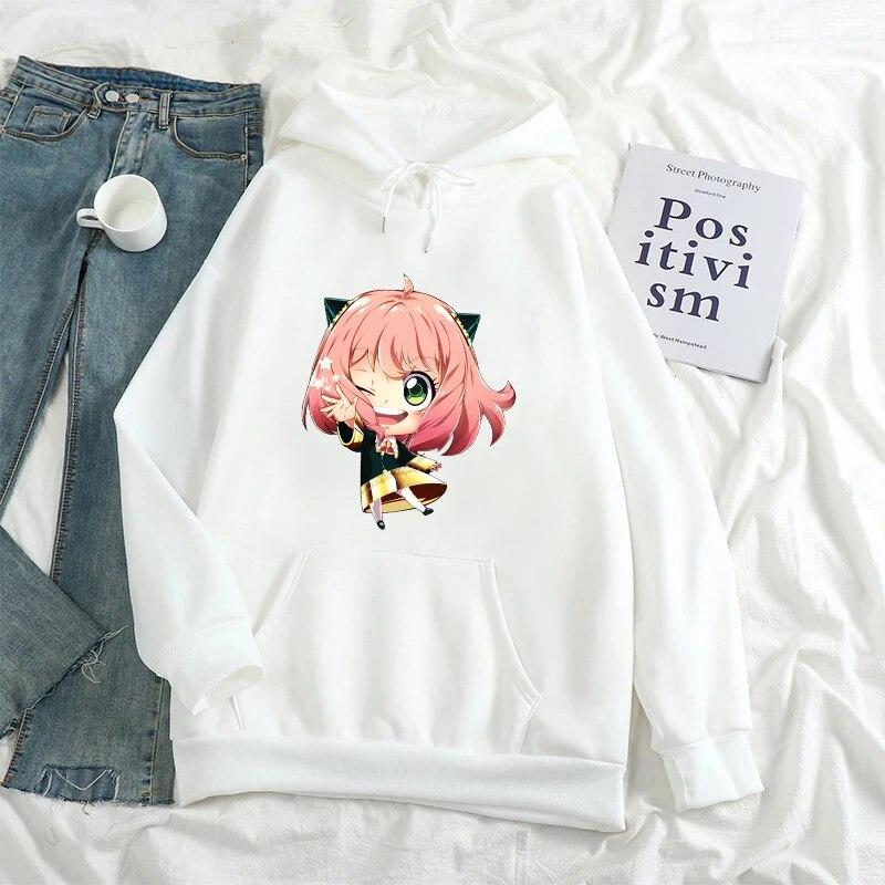 Anime Shirt Spy X Familie Kapuzenfleece Kawaii Harajuku Unisexga Herbst Winter Frauen Unisex Mode Warm halten Hoodie Sportswear