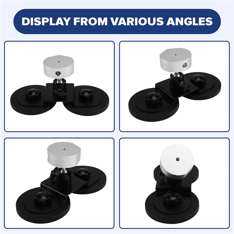 Magnetic Mount Antenna Bracket Adjustable Angle Roof Mount For Mini For Car RV Truck Boat Silver