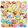 50 Food Cats and Dogs Creative Graffiti Stickers Children Cartoon Stickers Toys