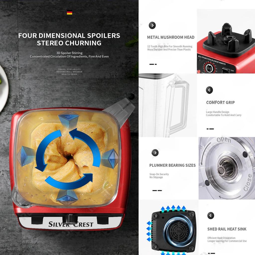 2.5L 4500W Mixer Kitchen Food Processor Ice Smoothies Crusher Large Capacity Electric Juicer Heavy Duty Blender