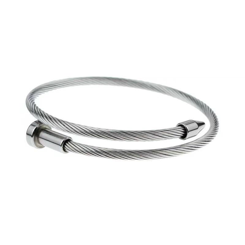 Simple Nail Wire Rope Elastic Opening Fashion Bracelet
