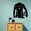 Metal Soccer Player Wall Art Custom Name Number Outdoor Decor Fan Gift