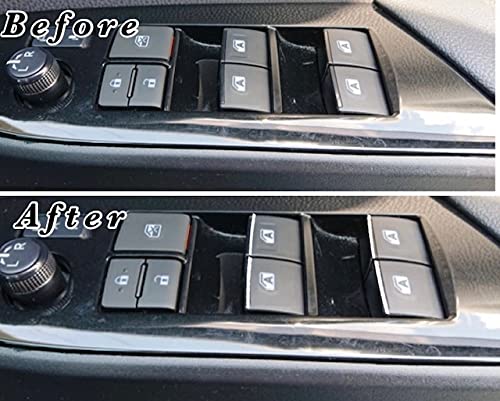 50 Series Prius Power Window Switch Chrome Garnish Decorative Cover ZVW50/ZVW51/ZVW52/ZVW55, Early/Late Models, PHV GR