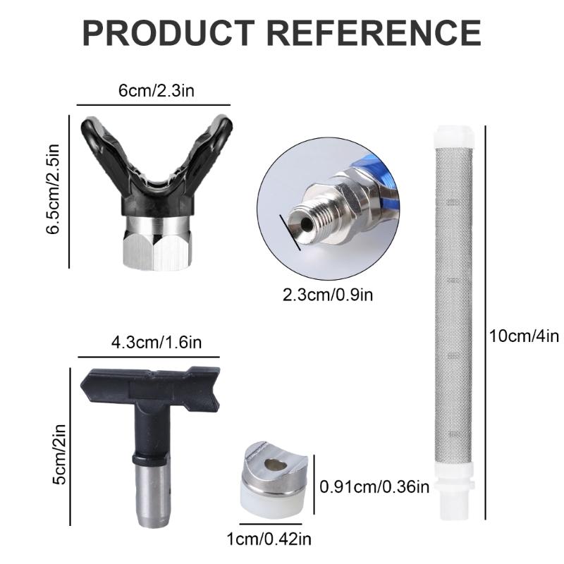 Airless Paint Sprayers Nozzle Holder Paint Spray Guns With Nozzle and Tip Guard Spray for Paints Glazes Wood Preservative