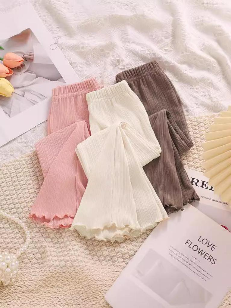 Girls' Summer Bell Bottoms: Stylish Princess-Style Casual Pants