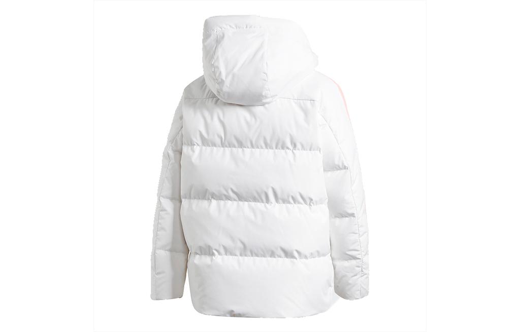 adidas Down Jackets Women's White Hooded Moderate Quilted Down Jacket GF0002