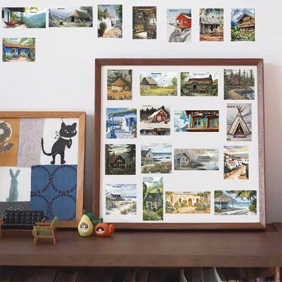 50Pcs Amber Haven Village Stickers Country Suitcase Wall Art Creative Notebook School For Scrapbook Bumper Water Bottle Sticker