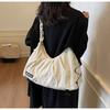 Women's Japanese bag, pleated solid color dumpling bag.