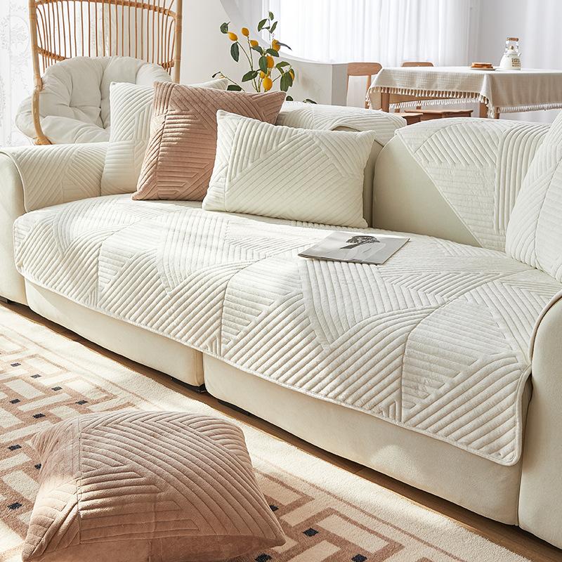 Crystal Velvet Sofa Cushion Universal In All Seasons Non-Slip Thickened Simple Modern New Winter Universal Cover Cover Cloth 7070cm 1788₽