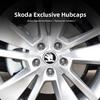AAAAP1 4 Stück 55/65mm Auto Radnabenkappen Emblem Abdeckungen Für Skoda Octavia Superb Rapid Kodiaq Karoq Fabia Kamiq Enyaq Citigo Vision