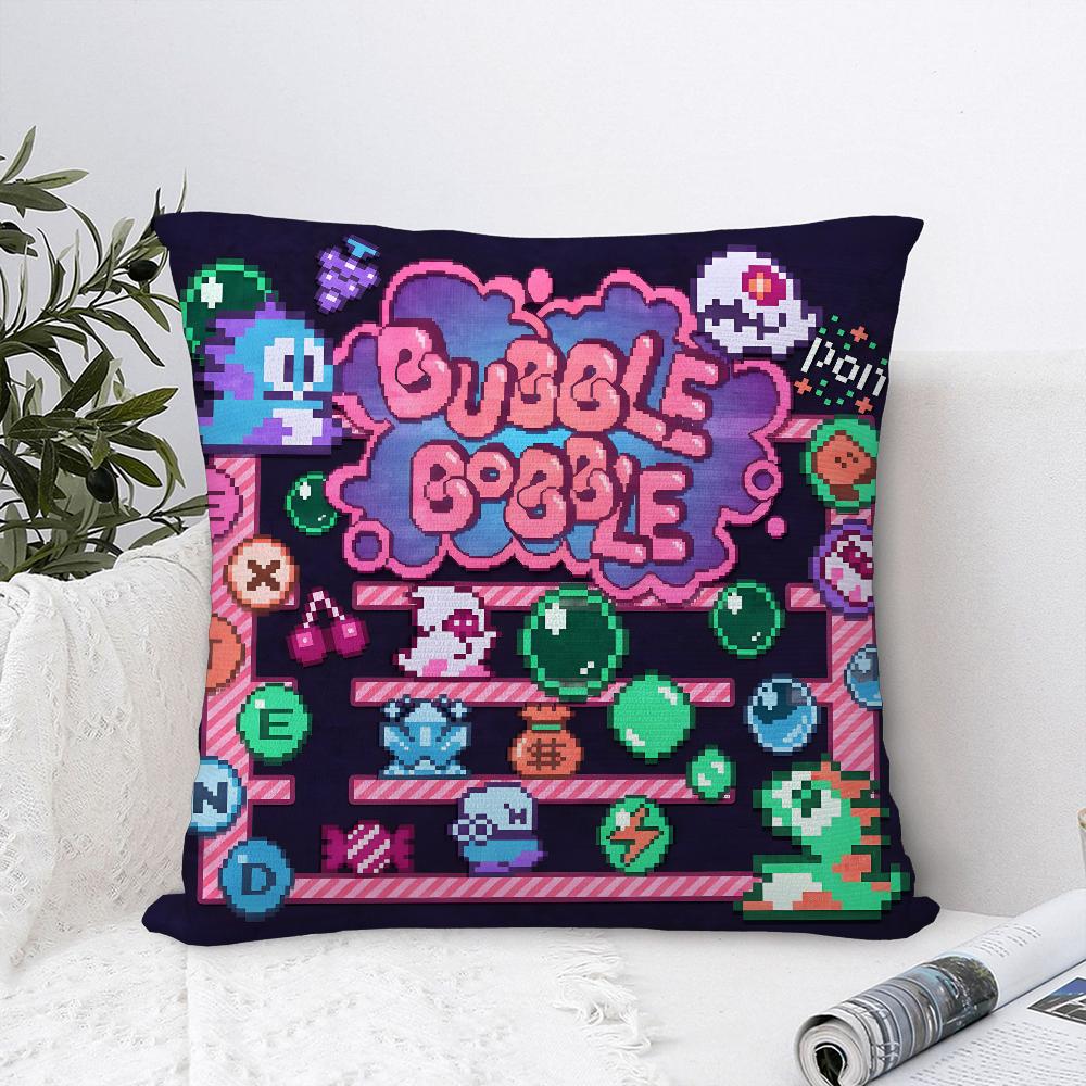 Game Bubbles B-Bobble Pillow Case Sofa Decorative Home Double-Sided Printing Short Plush Cushion Cover Throw Pillow Cover Gifts