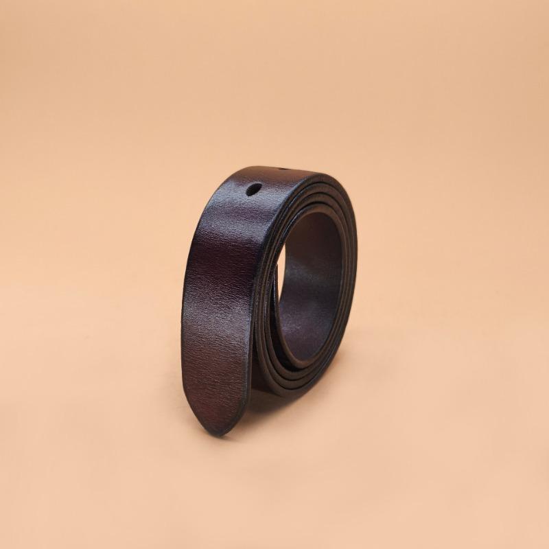 First Layer Tree Paste Leather Cowhide Belt Strip Men's Retro Belt Men's No Button Pin Buckle Scalp Ring