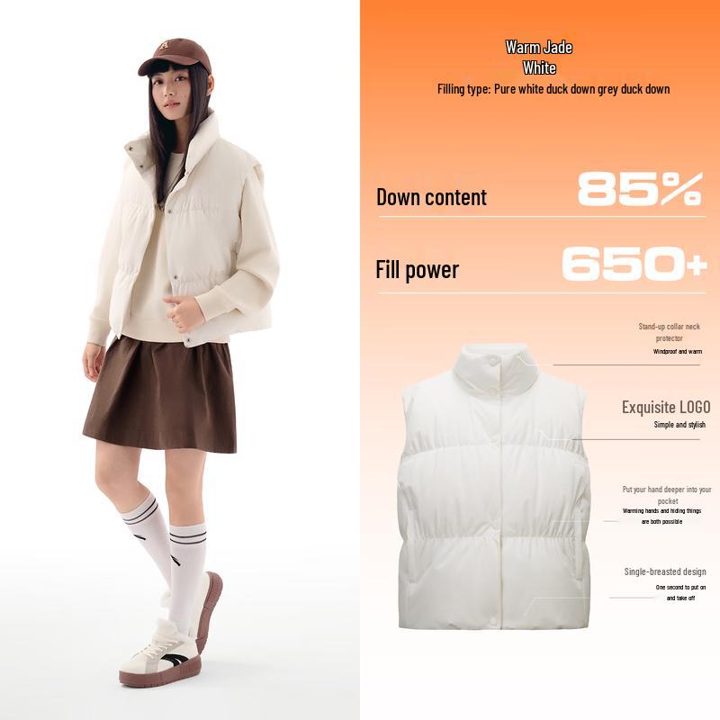 ANTA Women's Puffy Duck Down Vest