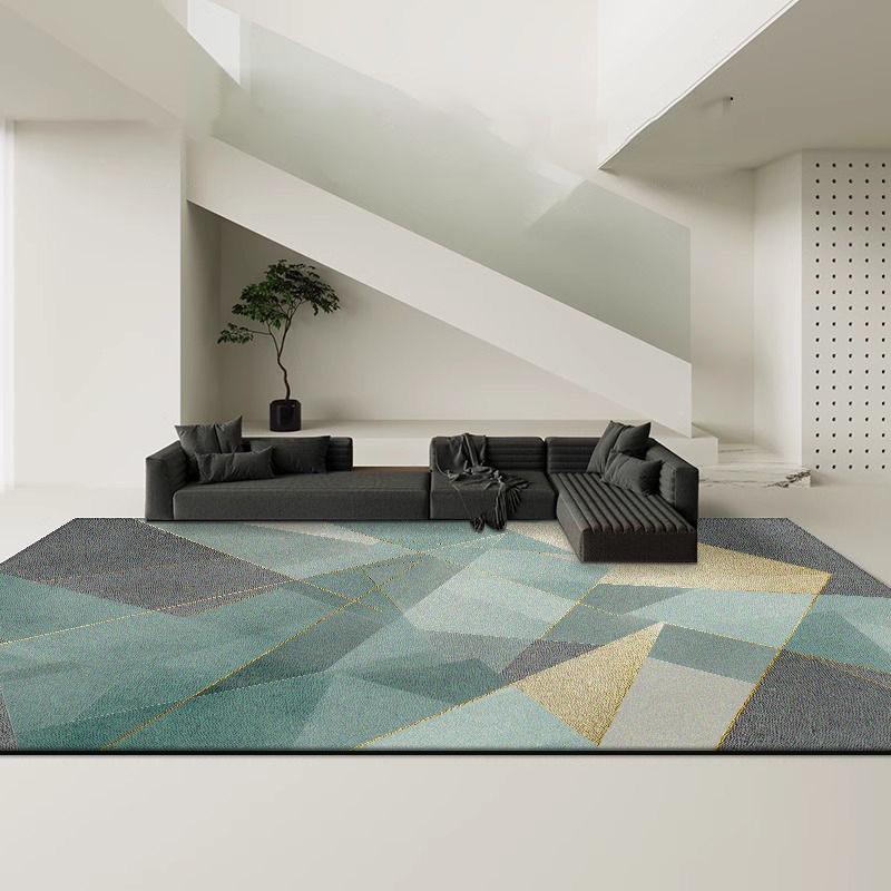 Simple Style Geometric Carpet Living Room Modern Decoration Large Area Non-slip Rugs Bedroom Bedside Tatami Soft Mat Washable