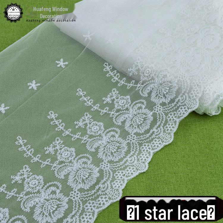 Weißer Spitzen-Netzrock-Vorhang: Besticktes DIY-Bekleidungsaccessoire, 10-65 cm, 13 Meter