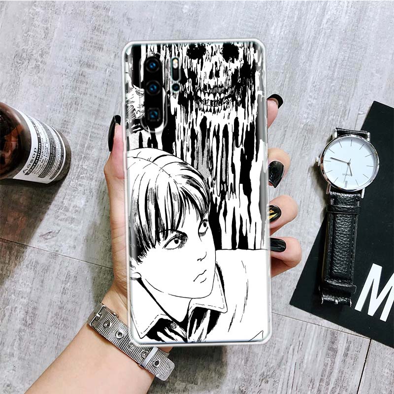 Horror Comic Junji Ito Tomie Tees Phone Case For Huawei Honor 10 9 20 9X 8A 8X 8S Lite Pro Y5 Y6 Y7 Y9S P Smart Z 2019 2021 10i