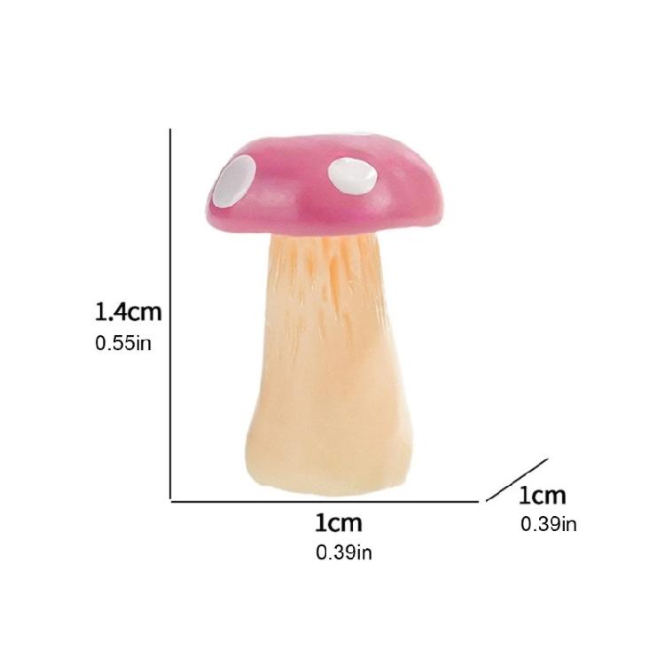 10Pcs Resin Mushrooms for Garden and Home Decoration Ornaments for Cake Decorating Ornaments